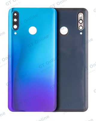 Vitre arrière pour Huawei P30 Lite / Nova 4E (6GB RAM / sans logo) (bleu Peacock)