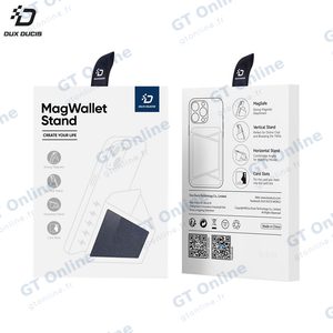 Support pour Smartphone Dux Ducis Magnetic Wallet Stand iPhone 12, 13, 14 & 15 Series avec MagSafe Bleu Marine — vue 5
