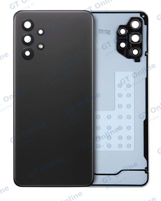 Vitre arrière pour Samsung Galaxy A32 5G (A326 / 2021) (pack service origine, noir Awesome)