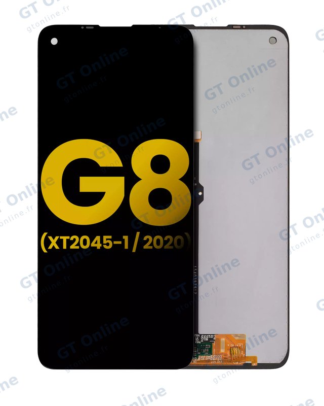Écran LCD sans châssis pour Motorola Moto G8 (XT2045-1 / 2020) (reconditionné, noir)