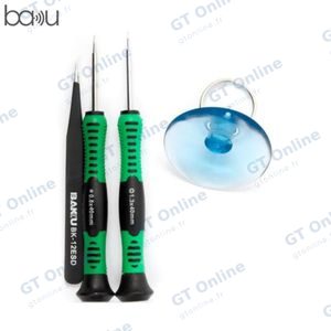 Kit d'Ouverture Baku BK-7289 (Pentalobe 0.8 + Phillips 1.3 + Ventouse + Pince Tweezer)