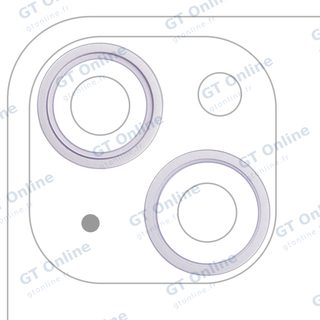 Anneau de contour de caméra arrière pour Apple iPhone 14 / 14 Plus (violet, lot de 2)