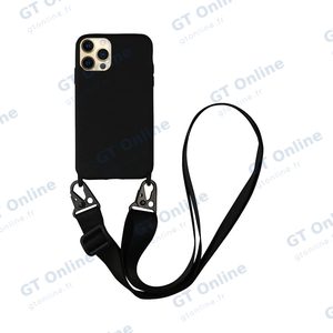 Coque Silicone avec Bandoulière Apple iPhone 12 Pro (#1) Noir