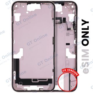Châssis pour Apple iPhone 15 Plus (version US, origine d'occasion — grade B, rose)