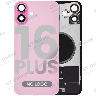 Vitre arrière pour Apple iPhone 16 Plus (sans logo, compatible, rose)