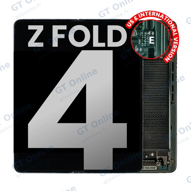 Écran OLED intérieur avec châssis pour Samsung Galaxy Z Fold 4 5G (version US & internationale, origine d'occasion, Graygreen)