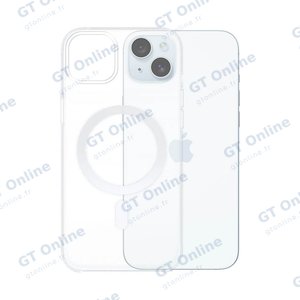Coque Silicone MagSafe Compatible pour Apple iPhone 15 Plus Transparent