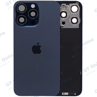 Vitre arrière avec MagSafe, NFC et nappe flash pour Apple iPhone 15 Pro Max (origine, Blue Titanium)