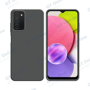 Coque Silicone Compatible pour Samsung Galaxy A03s A037 (#5) Gris