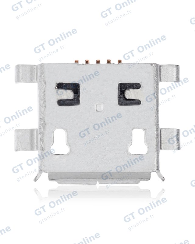 Connecteur de charge à souder — format Micro B, 5 broches, 4 points de fixation (C079)