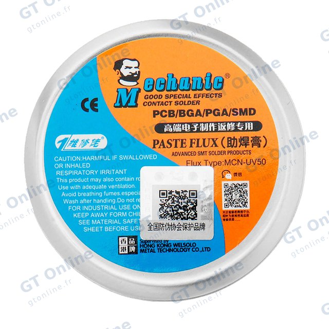 Flux en pâte sans halogène Mechanic MCN-UV50