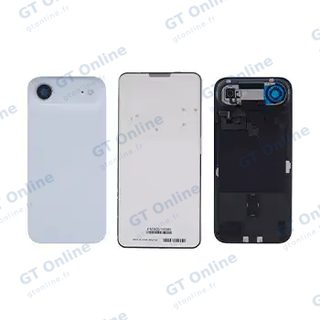 Vitre arrière avec MagSafe, NFC et nappe flash pour Apple iPhone Air (origine, bleu ciel)