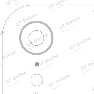 Anneau de contour de caméra arrière pour Apple iPhone XR (blanc, lot de 10)