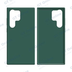Coque Silicone Compatible pour Samsung Galaxy S22 Ultra S908 (#22) Vert Foncé — vue 2