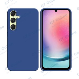 Coque Silicone Compatible pour Samsung Galaxy A24 4G A245 (#16) Bleu Marine