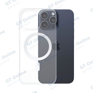 Coque Silicone MagSafe Compatible pour Apple iPhone 15 Pro Max Transparent