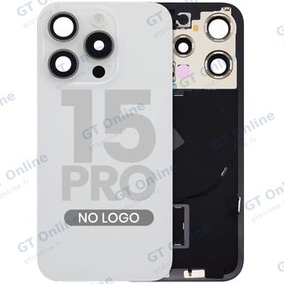 Vitre arrière pour Apple iPhone 15 Pro (sans logo, compatible, White Titanium) — réf. 107082130569