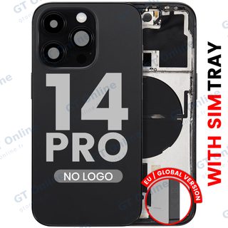 Châssis pour Apple iPhone 14 Pro (version EU, compatible premium, noir sidéral)