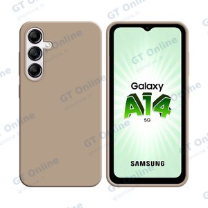 Coque Silicone Compatible pour Samsung Galaxy A14 5G A146P/Galaxy A14 4G A145 (#18) Or Rose