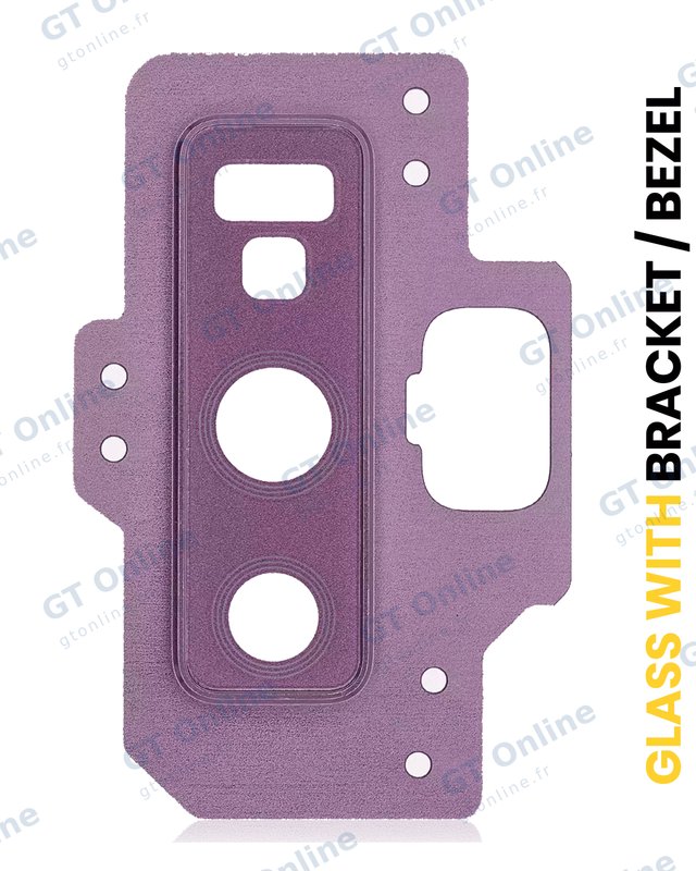 Lentille de caméra arrière avec support et anneau pour Samsung Galaxy Note 9 (Lavender Purple)