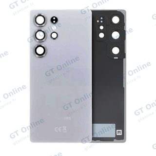Vitre arrière pour Samsung Galaxy S25 Ultra 5G (pack service origine, titane blanc argent)