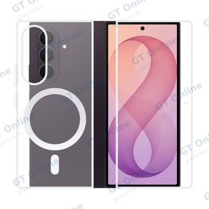 Coque Silicone MagSafe Compatible pour Samsung Galaxy Z Fold 8 Ultra F976 Transparent