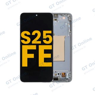 Écran OLED avec châssis pour Samsung Galaxy S25 FE 5G (version US & internationale, reconditionné, Jetblack)