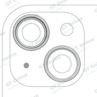 Anneau de contour de caméra arrière pour Apple iPhone 15 / 15 Plus (lot de 2, vert, lot de 10)