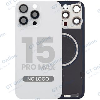 Vitre arrière pour Apple iPhone 15 Pro Max (sans logo, compatible, White Titanium) — réf. 107183138953