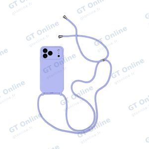 Coque Silicone avec Cordon Apple iPhone 17 Pro Max (#04) Violet