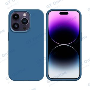 Coque Silicone Compatible pour Apple iPhone 14 Pro Max (#20) Bleu Marine