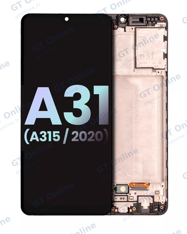 Écran OLED avec châssis pour Samsung Galaxy A31 (A315 / 2020) (pack service origine, toutes couleurs)