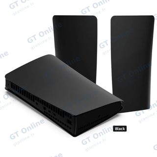 Coque / façade de protection avec support vertical pour PlayStation 5 Slim Édition Digitale DOBE TP5-3599 — noir