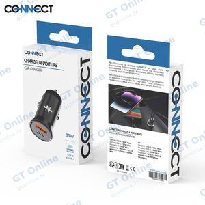 Chargeur Allume-Cigare CONNECT MC-CV30W01 33W (Type-C PD + USB QC3.0) Noir — vue 3