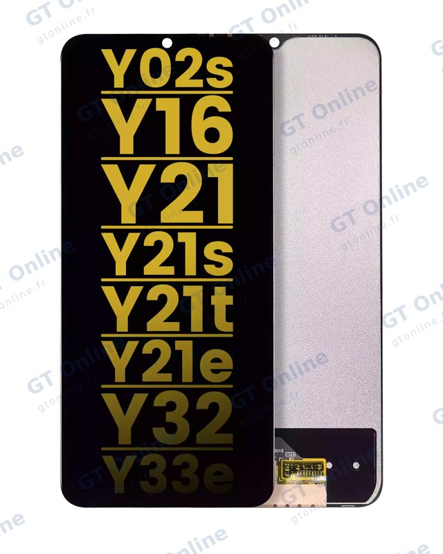 Écran LCD sans châssis pour Vivo Y02s / Y16 / Y21 / Y21s / Y21t / Y21e / Y32 / Y33e (reconditionné, toutes couleurs)