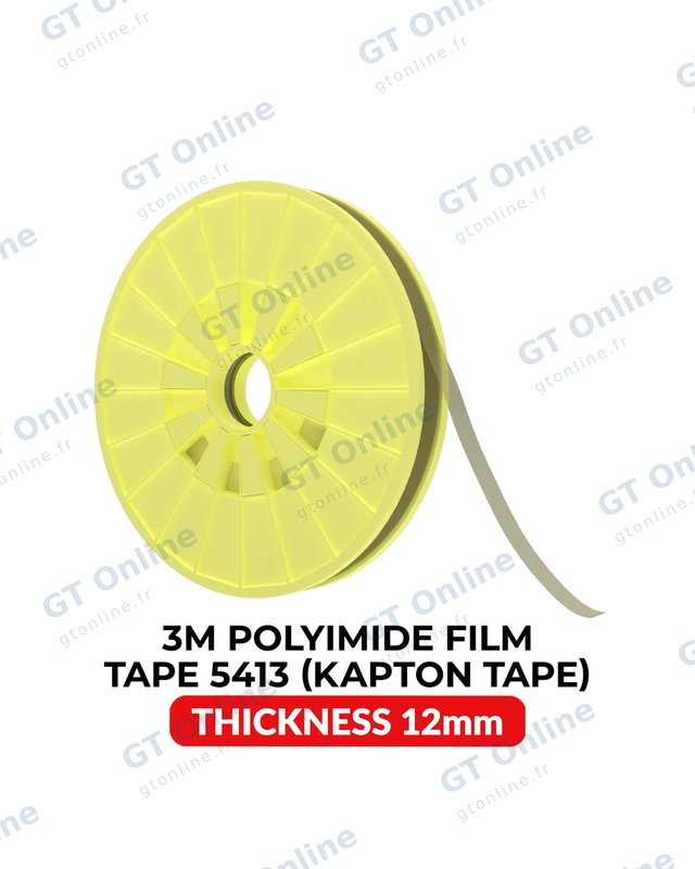 Ruban adhésif Kapton polyimide résistant à la chaleur 3M 5413 — 12 mm × 33 m