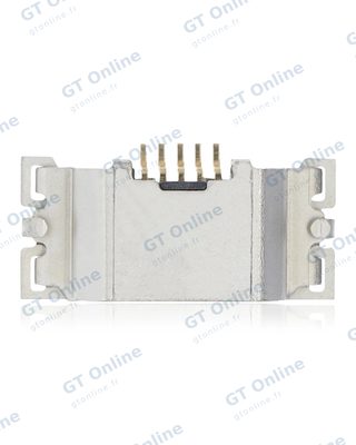 Connecteur de charge à souder — format Micro B, 5 broches, 6 points de fixation (C246)