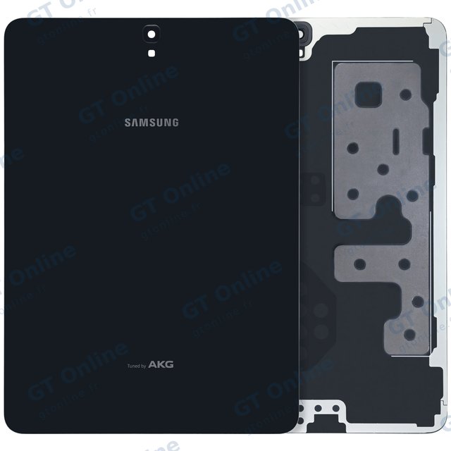 Vitre arrière pour Samsung Galaxy Tab S3 9.7" (T820) (2017) (pack service origine, noir)