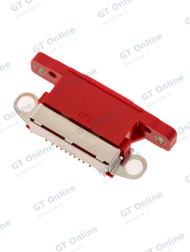 Connecteur de charge nu à souder pour Apple iPhone XR (rouge, lot de 10)