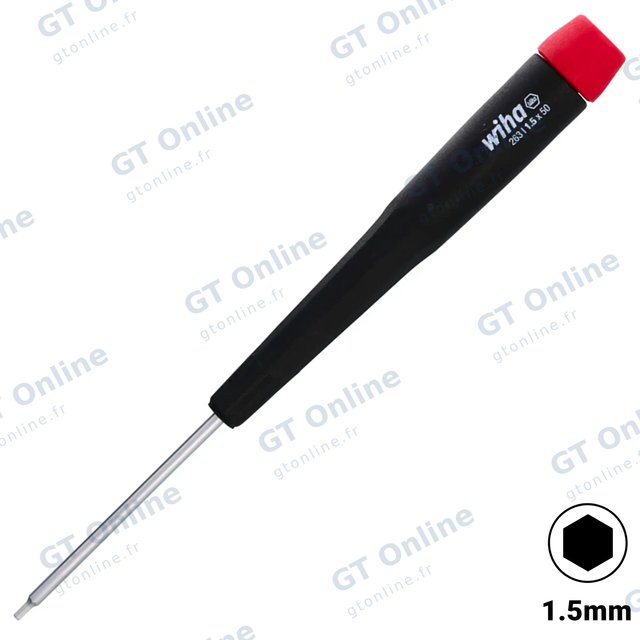 Tournevis de précision Wiha hexagonal 1,5 mm × 50 mm
