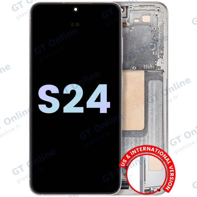Écran OLED avec châssis pour Samsung Galaxy S24 5G (version US & internationale, pack service origine, Jade Green)