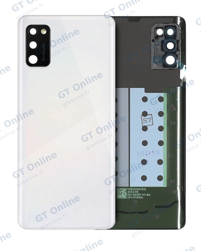 Vitre arrière pour Samsung Galaxy A41 (A415 / 2020) (pack service origine, Prism Crush Silver)