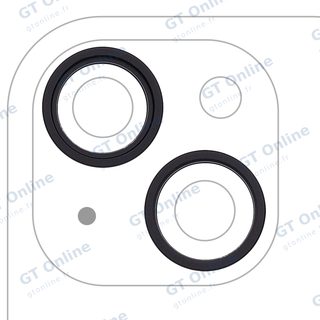 Anneau de contour de caméra arrière pour Apple iPhone 15 / 15 Plus (lot de 2, noir, lot de 10)