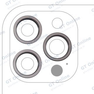 Anneau de contour de caméra arrière pour Apple iPhone 12 Pro Max (graphite, lot de 3)