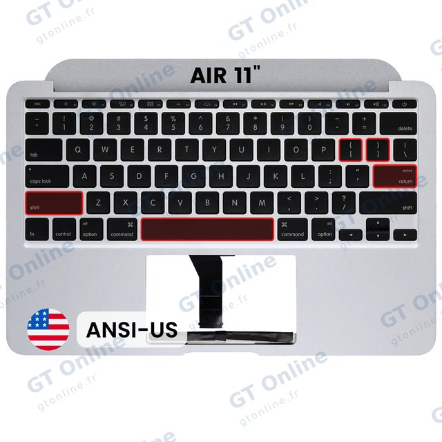 Châssis supérieur avec clavier ANSI US pour Apple MacBook Air 11" A1370 (2011) (origine d'occasion)