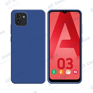 Coque Silicone Compatible pour Samsung Galaxy A03 A035F (#16) Bleu Marine