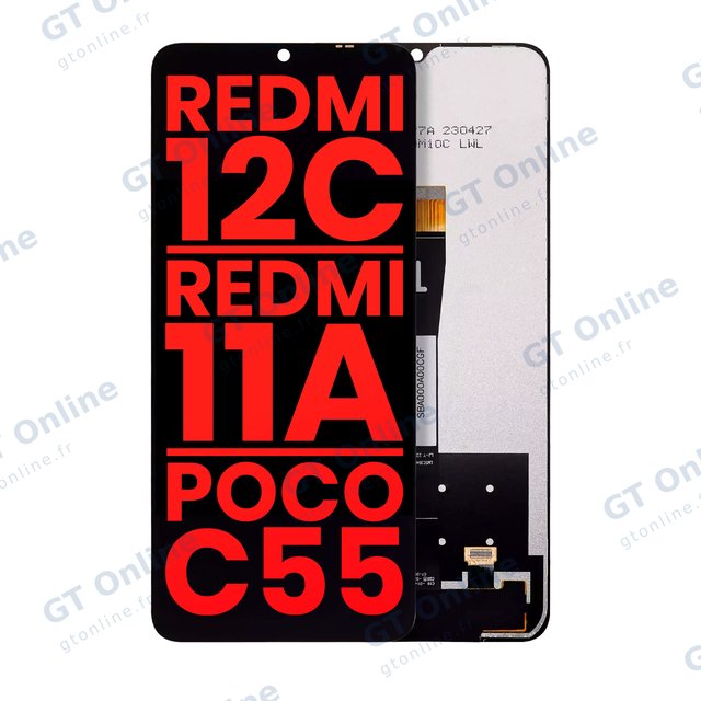 Écran pour Xiaomi Redmi 12C / Redmi 11A / Poco C55 (compatible premium, toutes couleurs)