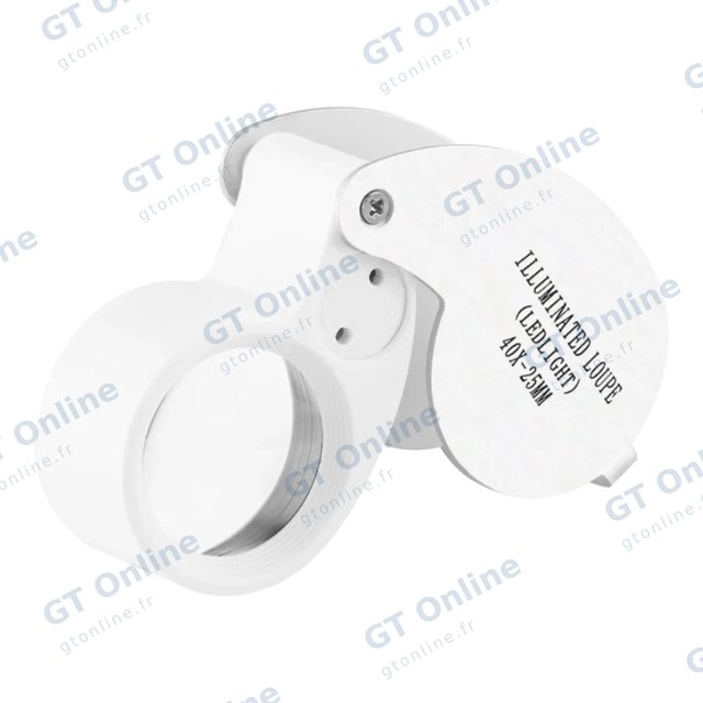 Loupe éclairante LED en forme de 6 (40×, 25 mm)