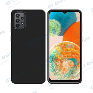 Coque Silicone Compatible pour Samsung Galaxy A23 5G A236/Galaxy A23 4G A235 (#3) Noir
