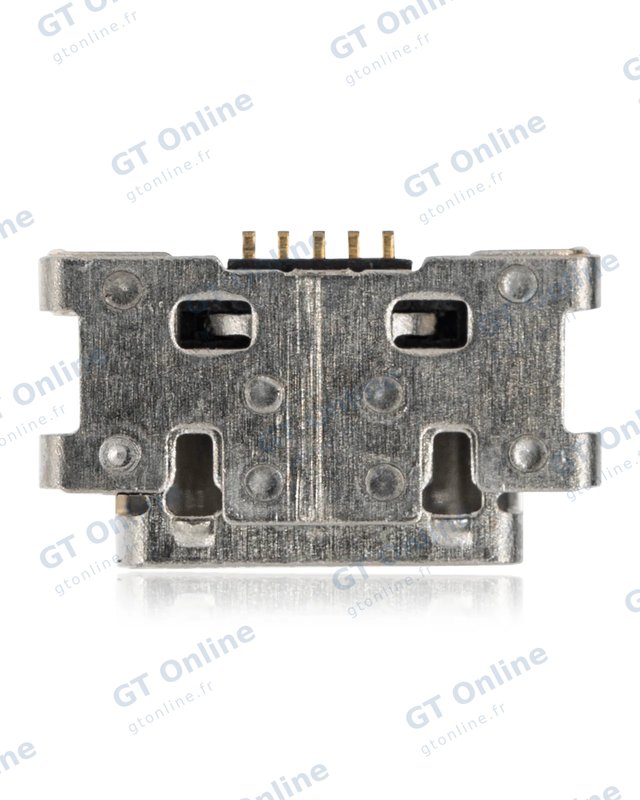 Connecteur de charge à souder — format Micro B, 5 broches, 4 points de fixation (C235)
